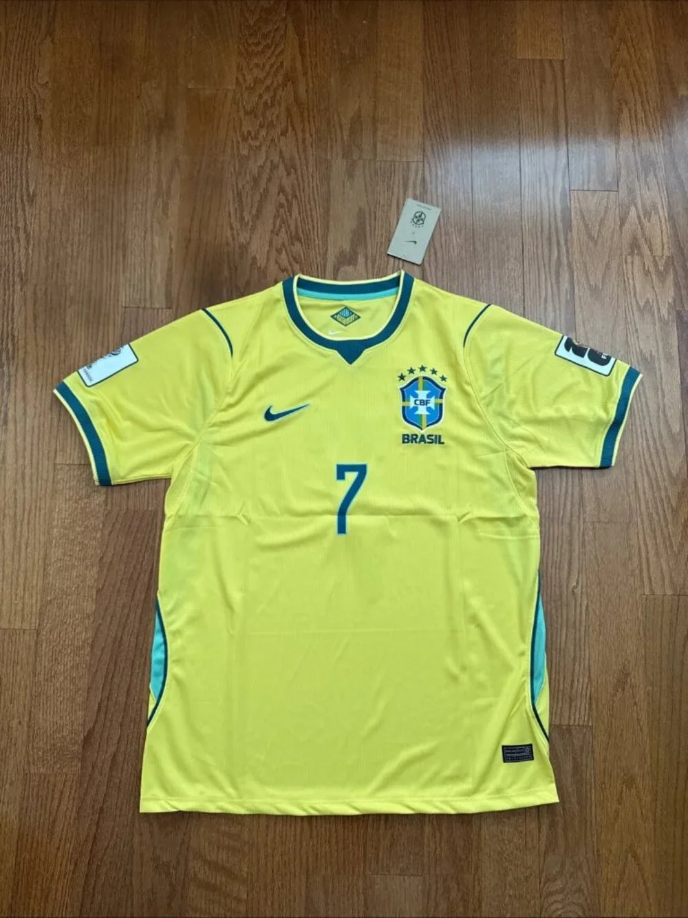 Adult Mens VINI JR 2026 World Cup Soccer Jersey Yellow - Picture 1 of 5